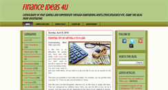 Desktop Screenshot of financeideas4u.com